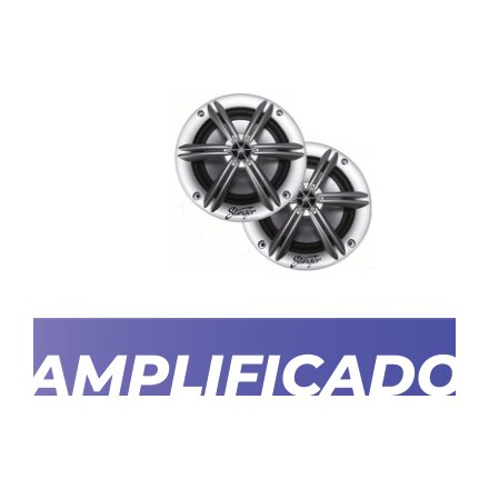 STINGER PARLANTES MARINOS COAXIALES PLATEADOS DE 6,5” 75W RMS CON ILUMINACIÓN RGB STINGER · imagen 1