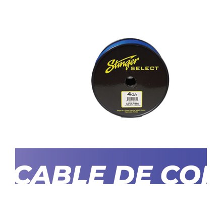STINGER CABLE CORRIENTE COLOR AZUL #4 30M SERIE SELECT ULTRA FEXIBLE SERIE HYPER · imagen 1